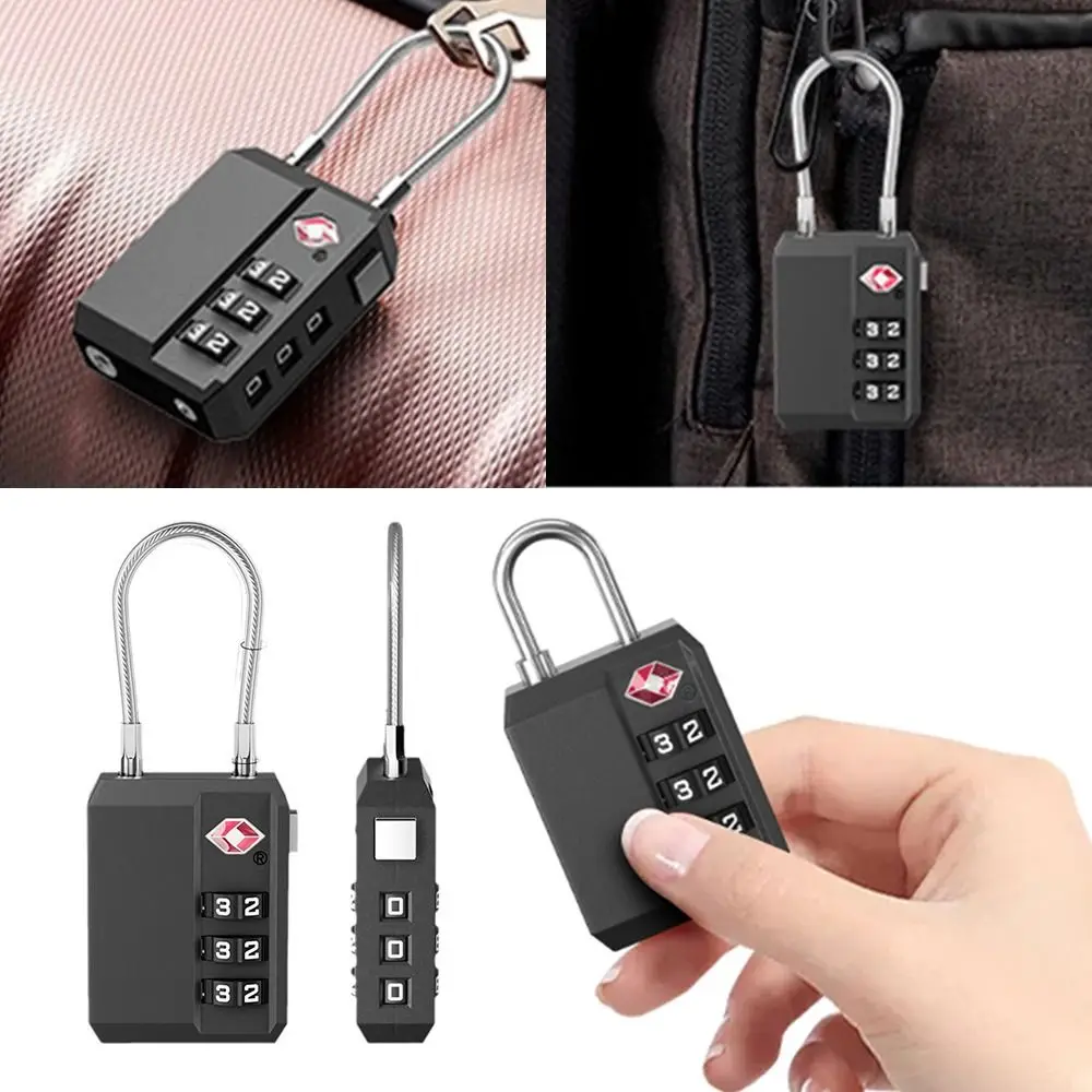 New TSA 3 Digit Combination Lock Anti-theft Lightweight Customs Password Lock Security Tool Wire Rope Padlock Travel
New TSA 3 Digit Combination Lock Anti-theft Lightweight Customs Password Lock Security Tool Wire Rope Padlock Travel