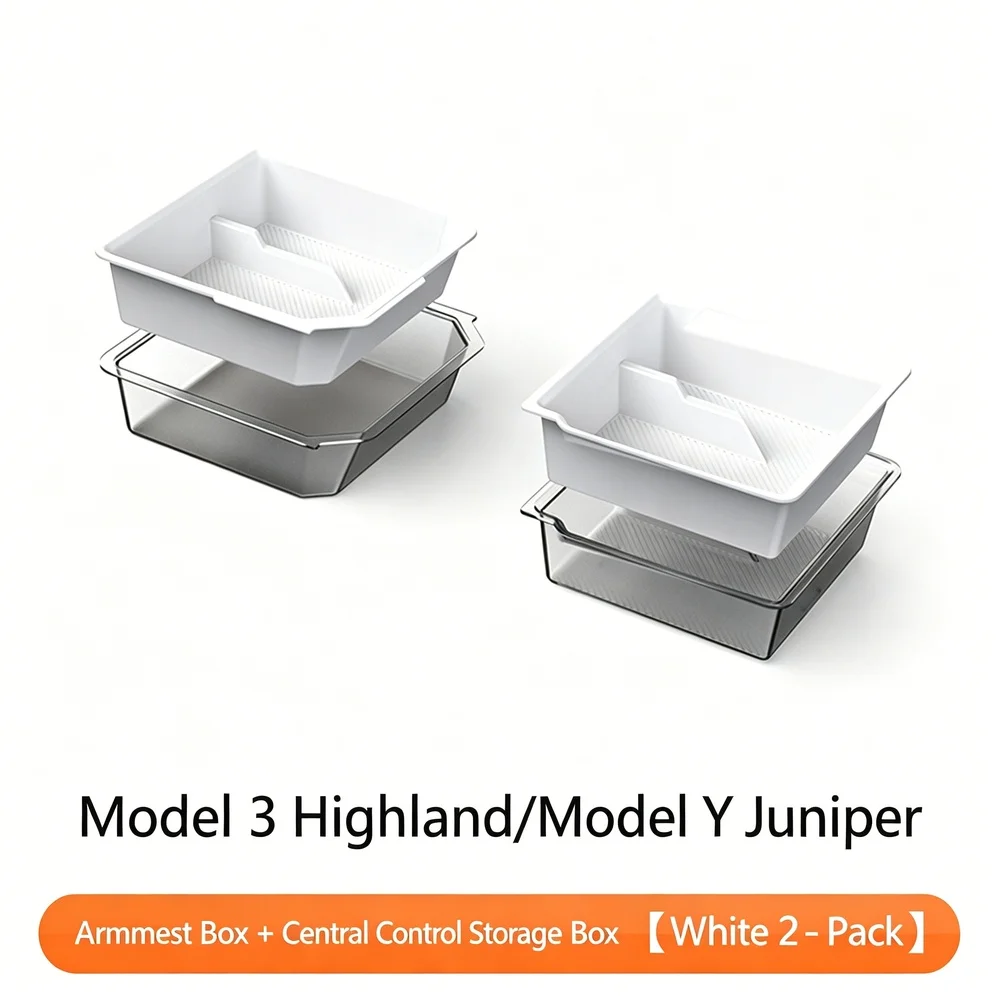 Double Layer Center Console Organizer Tray Insert for Tesla Model 3 Highland 2024+ / Model Y Juniper 2025+ with Sunglasses Holder, Center Console Storage Box, Tesla Model 3 / Y Accessories 2024 2025 (White)
Double Layer Center Console Organizer Tray Insert for Tesla Model 3 Highland 2024+ / Model Y Juniper 2025+ with Sunglasses Holder, Center Console Storage Box, Tesla Model 3 / Y Accessories 2024 2025 (White)