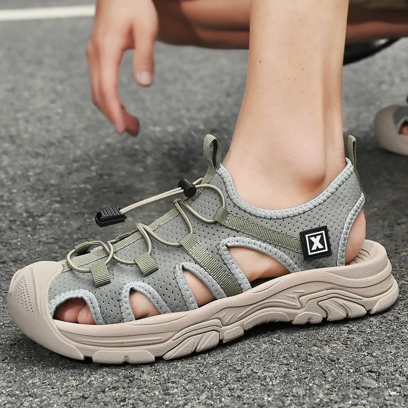 Men 2026 Summer Beach Sandals, Closed-Toe Breathable Hollow Out Outdoor Wading Shoes, Non-slip Soft Sole Hiking Footwear
Men 2026 Summer Beach Sandals, Closed-Toe Breathable Hollow Out Outdoor Wading Shoes, Non-slip Soft Sole Hiking Footwear