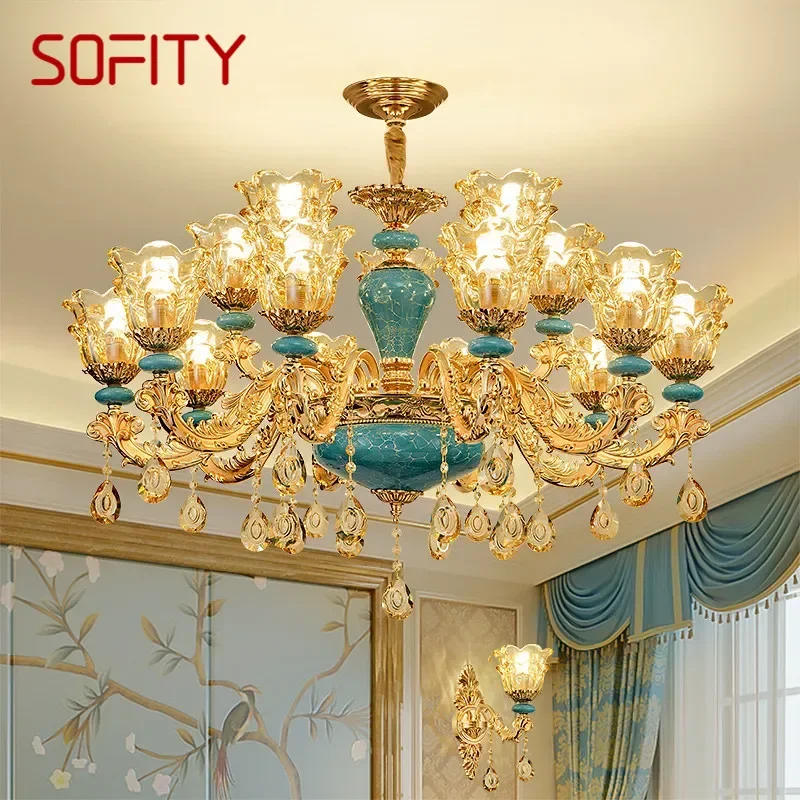 SOFITY European Luxury Crystal Chandelier LED American Living Room Restaurant Bedroom Villa Hotel Clothing Store Pendent Lamp
SOFITY European Luxury Crystal Chandelier LED American Living Room Restaurant Bedroom Villa Hotel Clothing Store Pendent Lamp