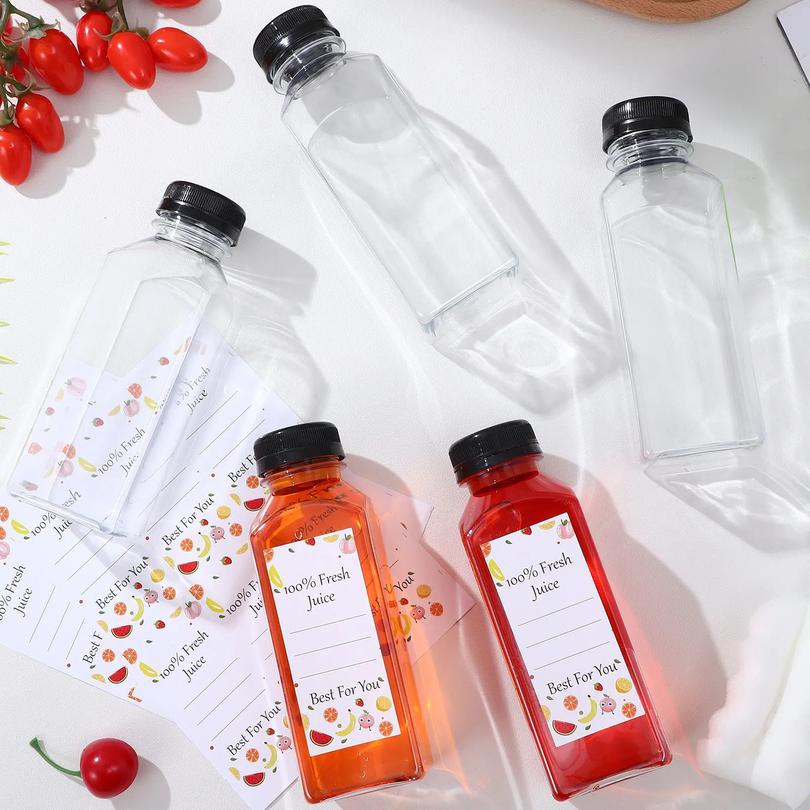 1Set Beverage Bottle Set Lightweight Portable Reusable Clear Plastic Bottles with Caps for Juice Milk Tea Outdoor Picnic Travel
1Set Beverage Bottle Set Lightweight Portable Reusable Clear Plastic Bottles with Caps for Juice Milk Tea Outdoor Picnic Travel