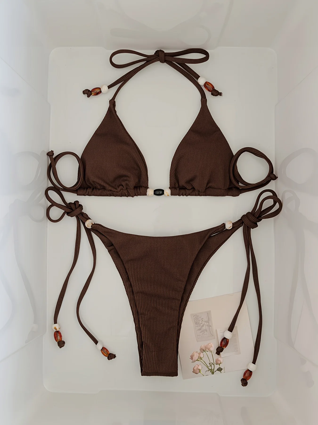 ZTVitality Sexy Solid Ribbed Triangle Back Strapless Bikini Set 2026 Biquini Women's Low Waist Swimsuit Fashion Beachwear Summer
ZTVitality Sexy Solid Ribbed Triangle Back Strapless Bikini Set 2026 Biquini Women's Low Waist Swimsuit Fashion Beachwear Summer