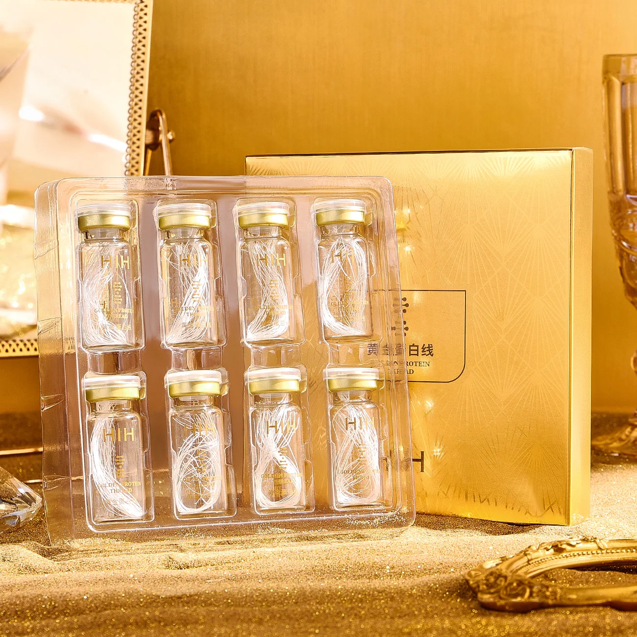 Face Lift Collagen Thread Set Facial Tensioners Threads 24K Gold Protein Line Absorbable Anti-wrinkle Serum Korean Cosmetics
Face Lift Collagen Thread Set Facial Tensioners Threads 24K Gold Protein Line Absorbable Anti-wrinkle Serum Korean Cosmetics