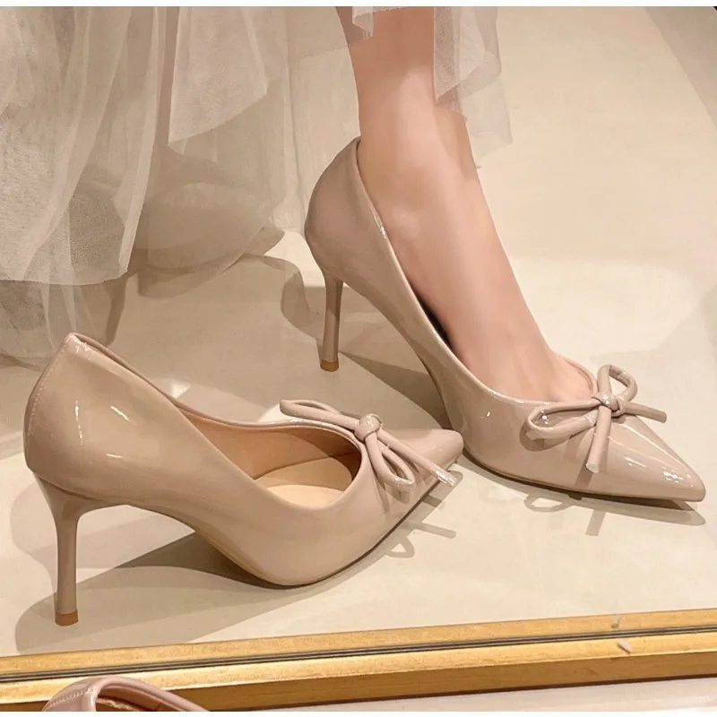 New Pointed Toe Women High Heels Pumps Fashion Butterfly-Knot Female Dress Shoes Footwear Slingbacks Ladies High Heel Shoes
New Pointed Toe Women High Heels Pumps Fashion Butterfly-Knot Female Dress Shoes Footwear Slingbacks Ladies High Heel Shoes