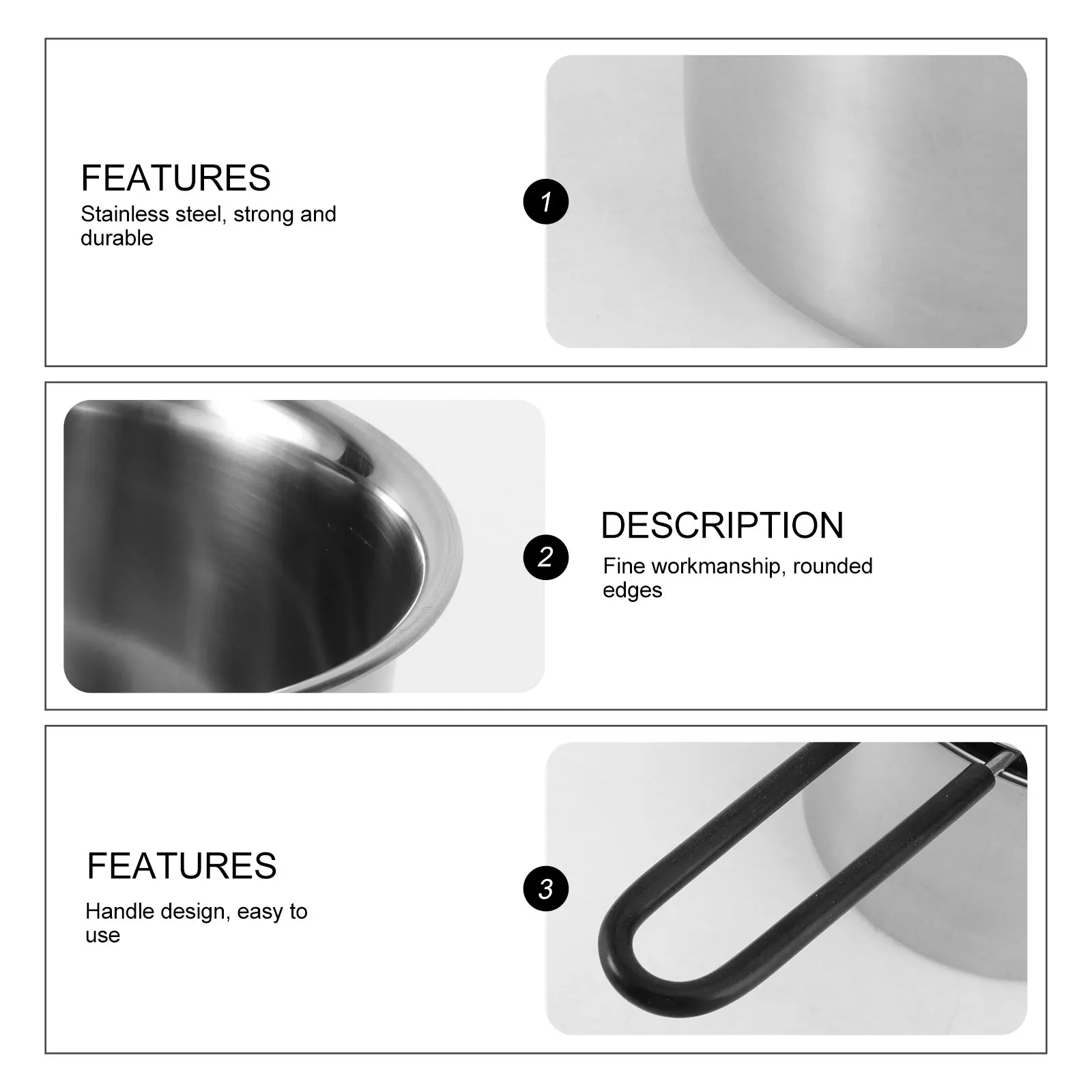 2pcs Steel Melting Pot Double Boiler Saucepan Long Handle Chocolate Melt Stainless Steel Melting Pot DIY Kitchen Tool Pan Warm
2pcs Steel Melting Pot Double Boiler Saucepan Long Handle Chocolate Melt Stainless Steel Melting Pot DIY Kitchen Tool Pan Warm
