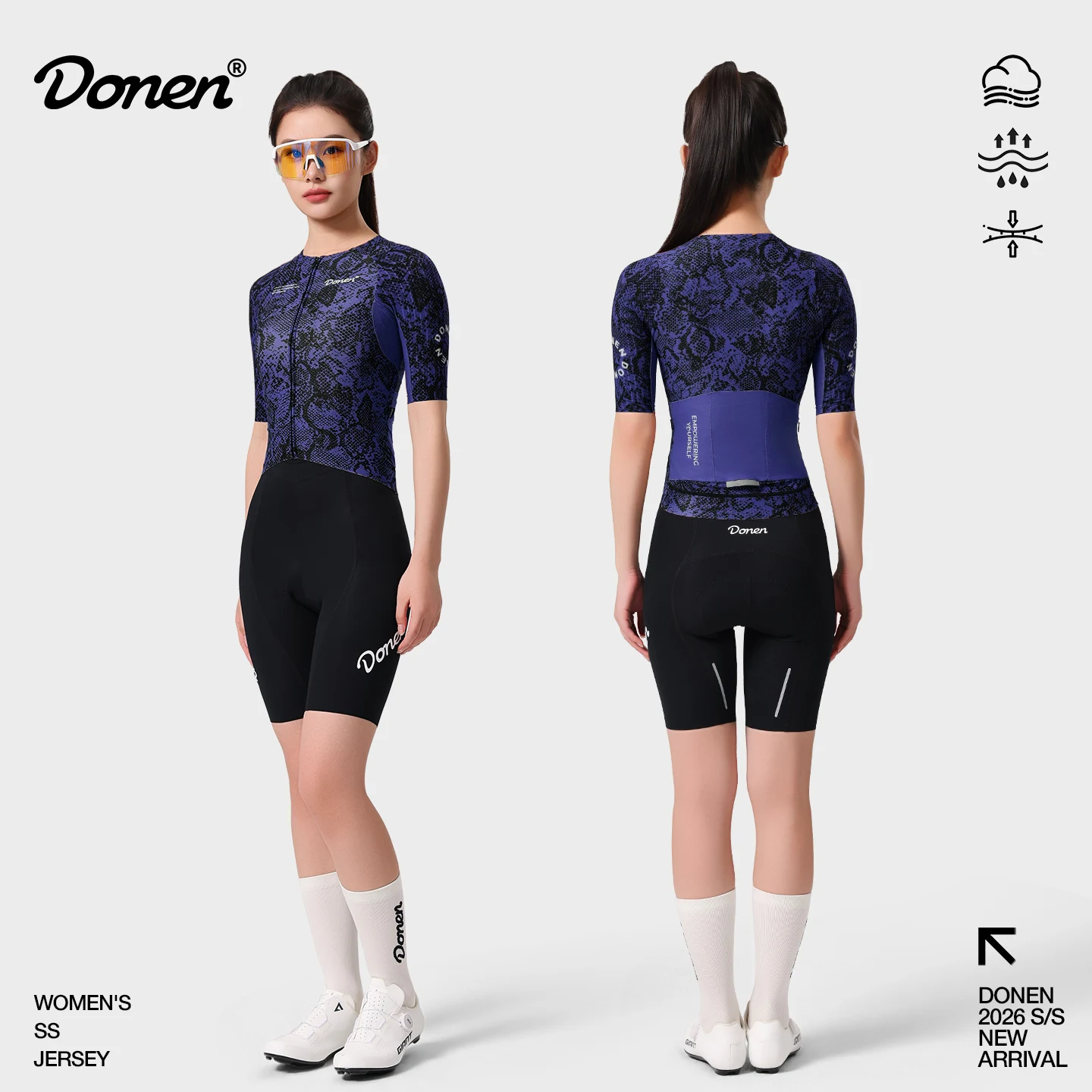 DONEN Spring Women's Moyan Short Sleeve Cycling Top Breathable Moisture-Wicking Ice-cool Feel for Summer Road Bike Rides Jersey
DONEN Spring Women's Moyan Short Sleeve Cycling Top Breathable Moisture-Wicking Ice-cool Feel for Summer Road Bike Rides Jersey