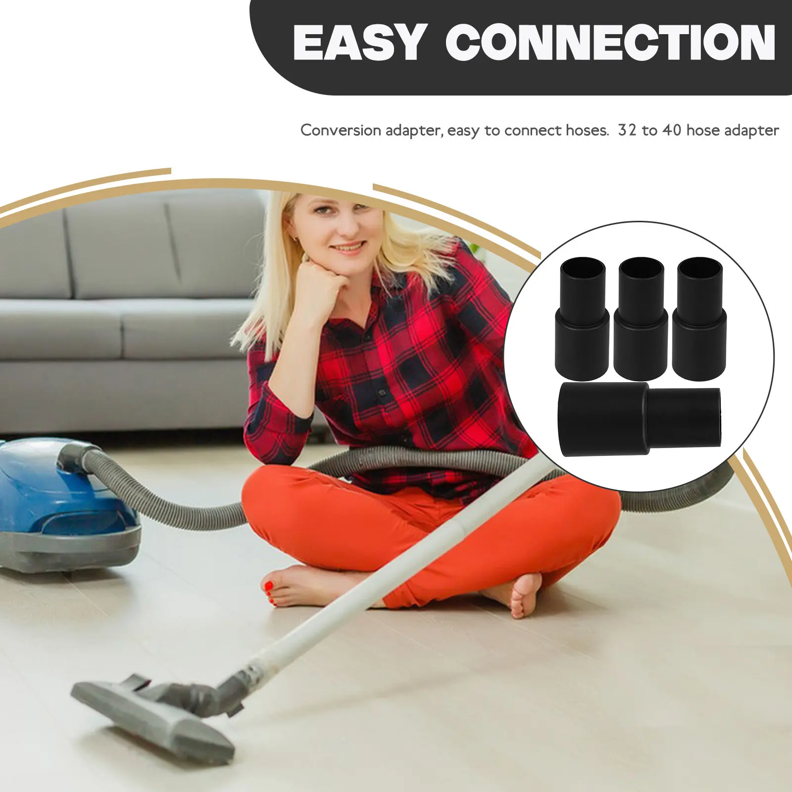 4Pcs Vacuum Cleaner Hose Adapter Plastic Conversion Unit for Industrial Vacuum Hose Connector 32Mm to 35Mm Extension Replacement
4Pcs Vacuum Cleaner Hose Adapter Plastic Conversion Unit for Industrial Vacuum Hose Connector 32Mm to 35Mm Extension Replacement