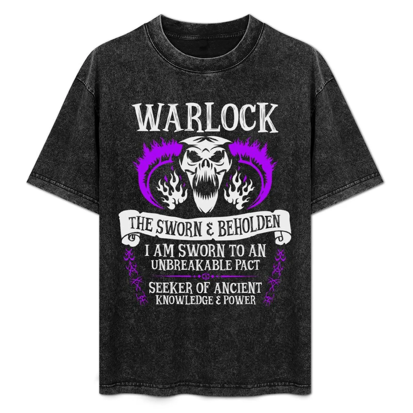 WARLOCK, THE SWORN AND BEHOLDEN - Dungeons & Dragons (White Text) T-Shirt vintage topping animal prinfor boys mens clothing
WARLOCK, THE SWORN AND BEHOLDEN - Dungeons & Dragons (White Text) T-Shirt vintage topping animal prinfor boys mens clothing