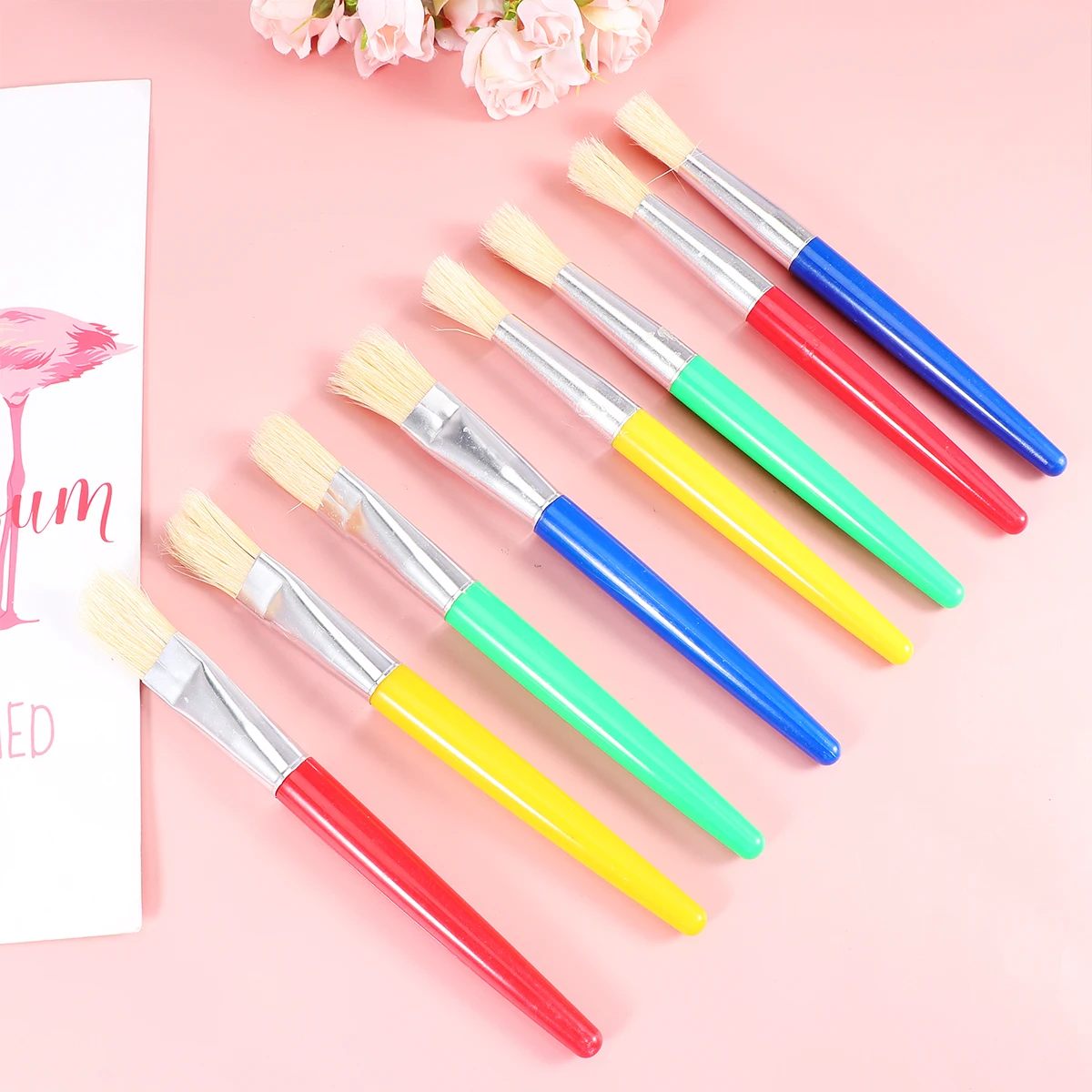 8Pcs PaintBrushesSet Durable Quality OilWaterColor ShortHair Bristle PaintingAccessories Kids Beginners Professionals Travel
8Pcs PaintBrushesSet Durable Quality OilWaterColor ShortHair Bristle PaintingAccessories Kids Beginners Professionals Travel