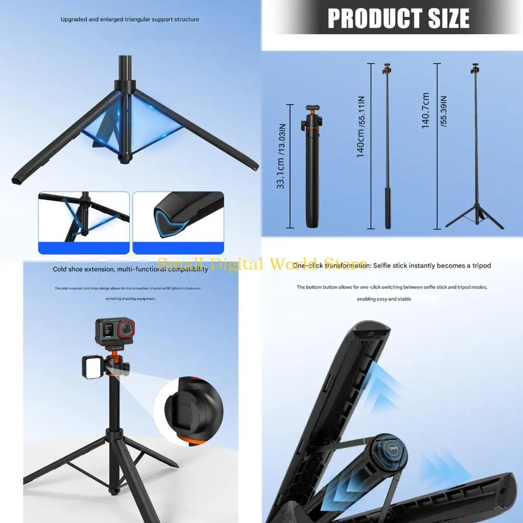 77UB Magnetic Quick Release Tripods For 2 With 5 Section Aluminum Alloy Poles And 360 Degree Ball Head
77UB Magnetic Quick Release Tripods For 2 With 5 Section Aluminum Alloy Poles And 360 Degree Ball Head