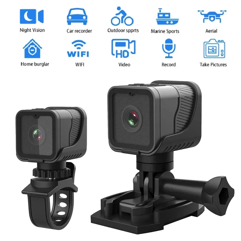 Mini WiFi Sports Camera Waterproof Camcorders Motorcycle Bicycle Driving Recorder Motion DV Law Enforcement Instrument 1080P HD
Mini WiFi Sports Camera Waterproof Camcorders Motorcycle Bicycle Driving Recorder Motion DV Law Enforcement Instrument 1080P HD