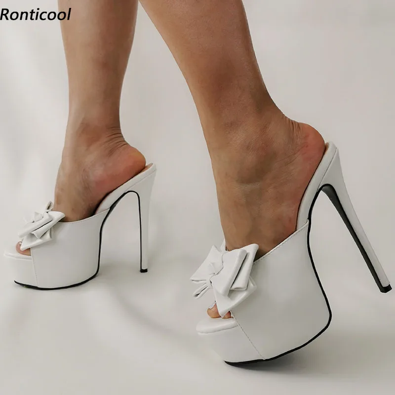Ronticool New Arrival Women Platform Mules Sandals Sexy Stiletto Heels Peep Toe Pretty White Dress Shoes Ladies US Size 5-20
Ronticool New Arrival Women Platform Mules Sandals Sexy Stiletto Heels Peep Toe Pretty White Dress Shoes Ladies US Size 5-20