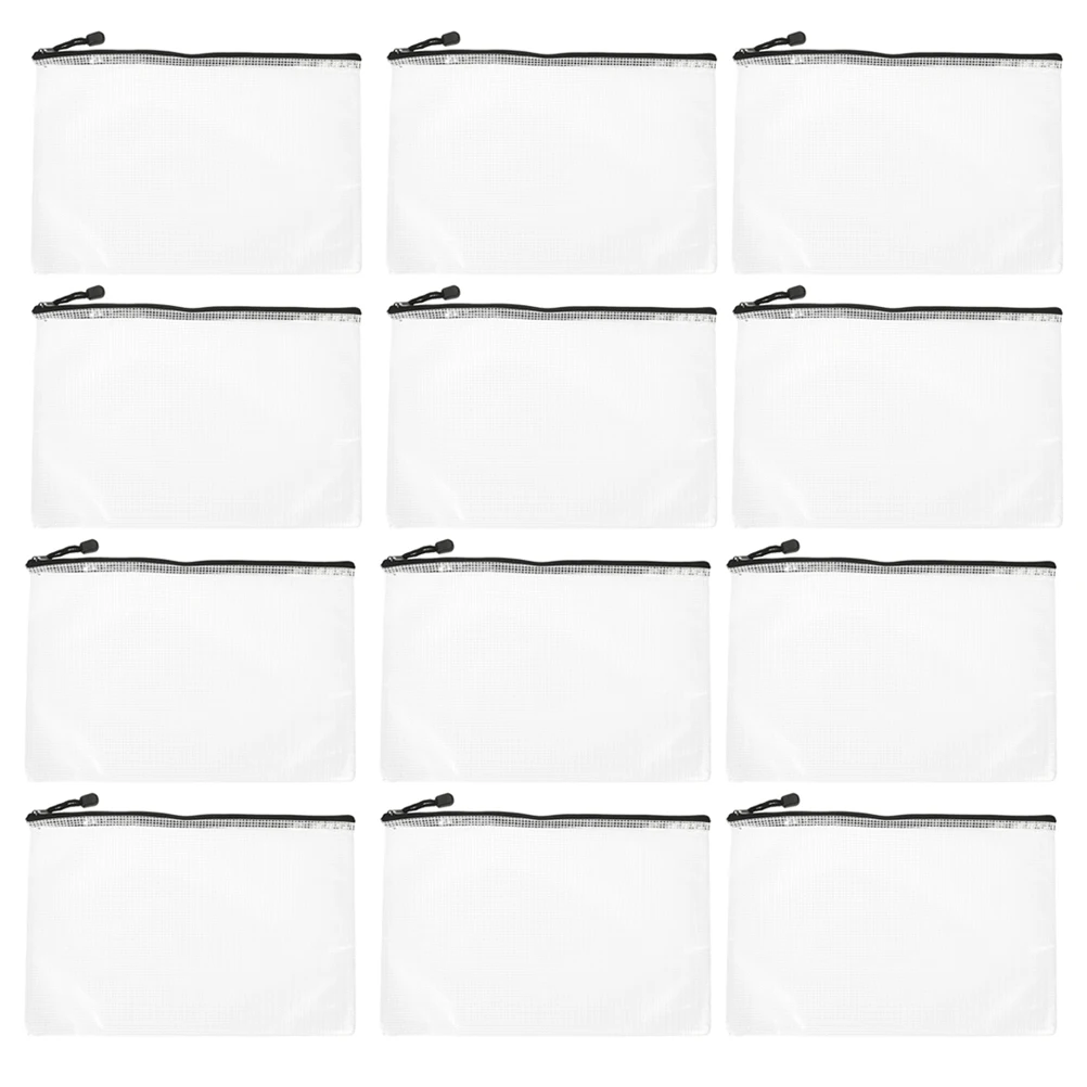 15pcs Zipper File Black Pvc Mesh Stationery Storage Document Organizer File Pouch For Office School Clear Pencil Case
15pcs Zipper File Black Pvc Mesh Stationery Storage Document Organizer File Pouch For Office School Clear Pencil Case