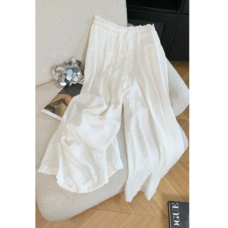 High Waist Soft Cotton Linen Casual Pants Women's Summer New Style Earlet Loose Wide Leg Pants Nine Points Cloud Skirt Pants
High Waist Soft Cotton Linen Casual Pants Women's Summer New Style Earlet Loose Wide Leg Pants Nine Points Cloud Skirt Pants