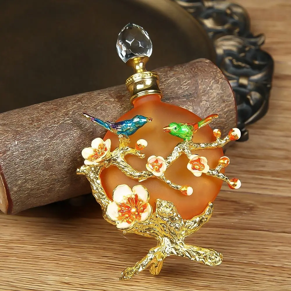 30ML Perfume Bottle Crystal Cap Luxury Essential Oil Bottle 3D Enamel Birds Flower Branch Pattern Perfume Dispenser
30ML Perfume Bottle Crystal Cap Luxury Essential Oil Bottle 3D Enamel Birds Flower Branch Pattern Perfume Dispenser