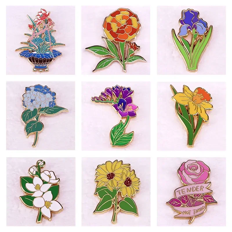 Romantic Floral Brooch Lapel Accessories Personalized Herbaceous Flower Alloy Enamel Badge Fashion Clothing Decorative Pin Gift
Romantic Floral Brooch Lapel Accessories Personalized Herbaceous Flower Alloy Enamel Badge Fashion Clothing Decorative Pin Gift