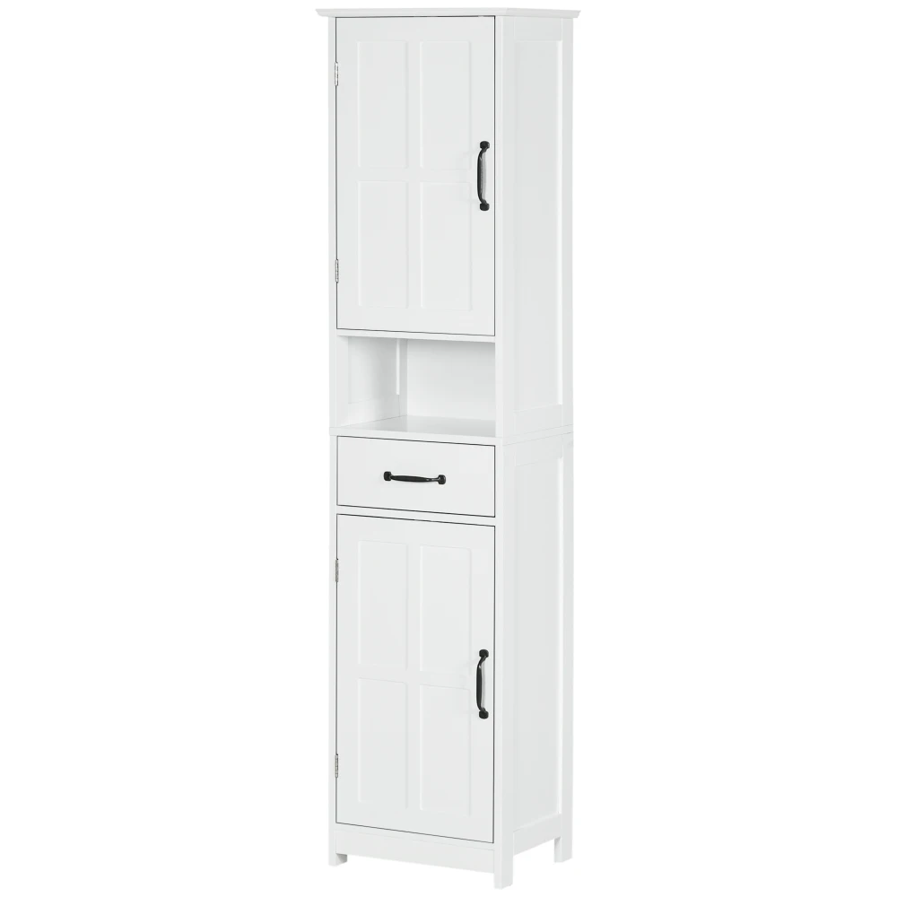 Kleankin Slim Bathroom Storage Cabinet Tall Bathroom Cabinet Linen Tower Open Shelf Drawer Recessed Doors and Adjustable Shelves
Kleankin Slim Bathroom Storage Cabinet Tall Bathroom Cabinet Linen Tower Open Shelf Drawer Recessed Doors and Adjustable Shelves