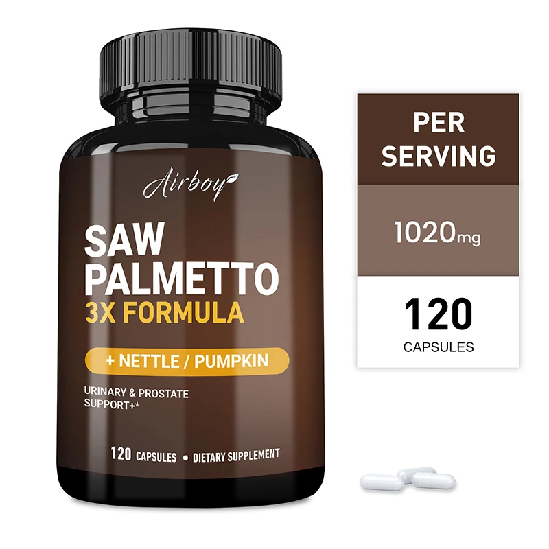 Saw Palmetto Capsules - with Stinging Nettle + Pumpkin Seed, Supports Urinary and Prostate Health, Improves Sleep, Non-GMO
Saw Palmetto Capsules - with Stinging Nettle + Pumpkin Seed, Supports Urinary and Prostate Health, Improves Sleep, Non-GMO