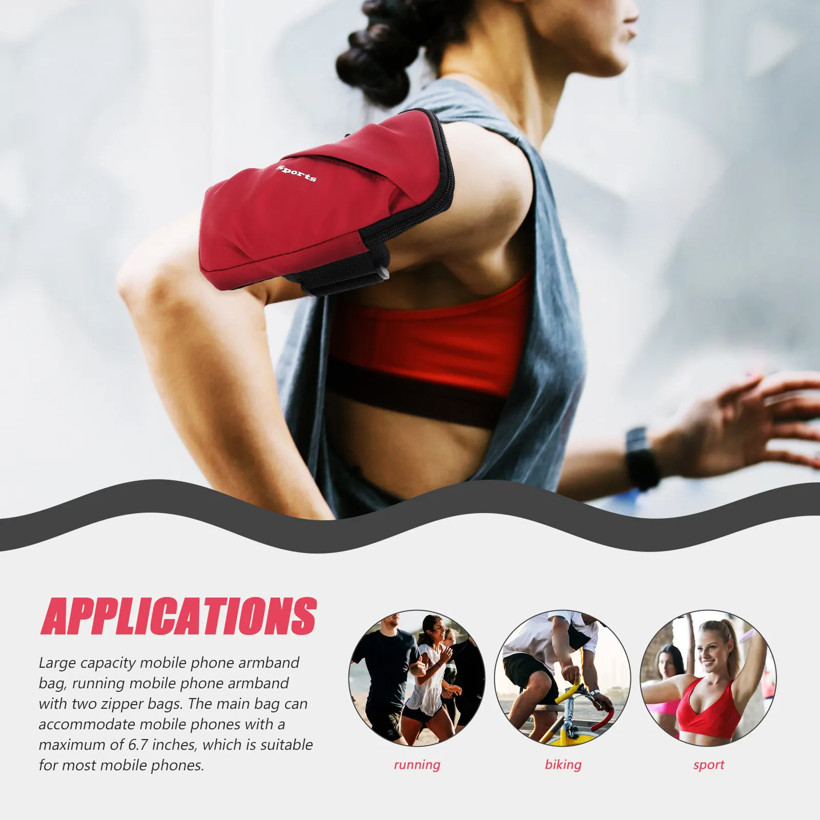High Performance Running Armband Bag Cell Phone Arm Sleeve for Workout Travel Outdoor Activities Sweatproof Sporty Arm Storage
High Performance Running Armband Bag Cell Phone Arm Sleeve for Workout Travel Outdoor Activities Sweatproof Sporty Arm Storage