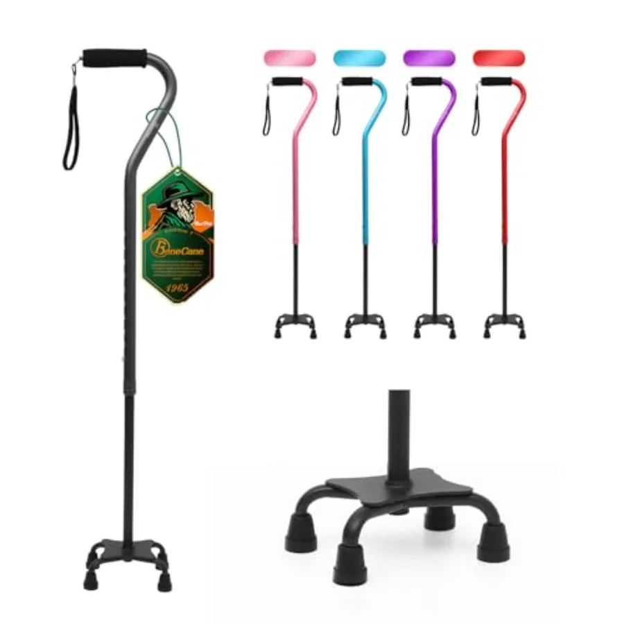 Quad Cane Adjustable Walking Cane with Offset Soft Cushioned Handle for Men and Women Lightweight Comfortable with 4-Pronged fe
Quad Cane Adjustable Walking Cane with Offset Soft Cushioned Handle for Men and Women Lightweight Comfortable with 4-Pronged fe