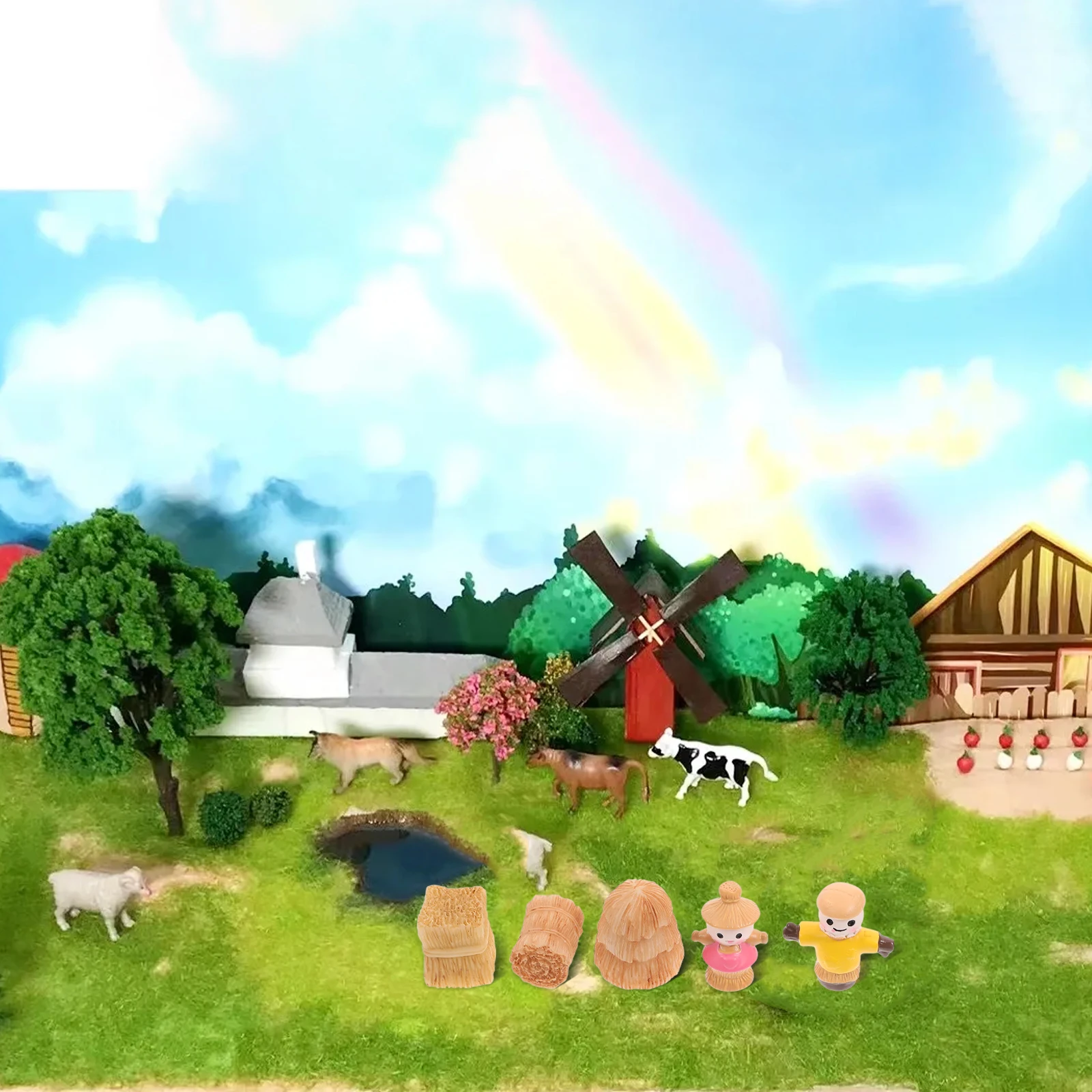 10 Pcs Mini Farm Hay Bales Scarecrow Garden Decor Resin Craft Toy Model House Accessory Miniature L scaping DIY Scene
10 Pcs Mini Farm Hay Bales Scarecrow Garden Decor Resin Craft Toy Model House Accessory Miniature L scaping DIY Scene