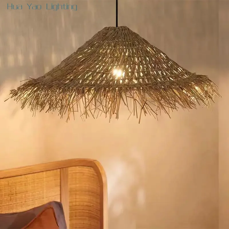 Vintage pendant light Nordic umbrella handmade rattan lamp for living room bedroom Hall dining room table living room coffee tab
Vintage pendant light Nordic umbrella handmade rattan lamp for living room bedroom Hall dining room table living room coffee tab