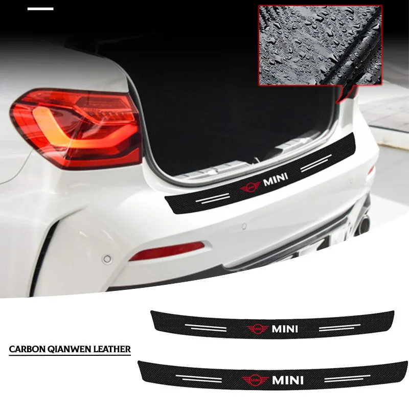 Carbon Fiber Car Trunk Bumper Protective Sticker Decal Styling for Mini Cooper R55 R56 R60 Clubman R50 R61 F54 F55 56 60 R52 R53