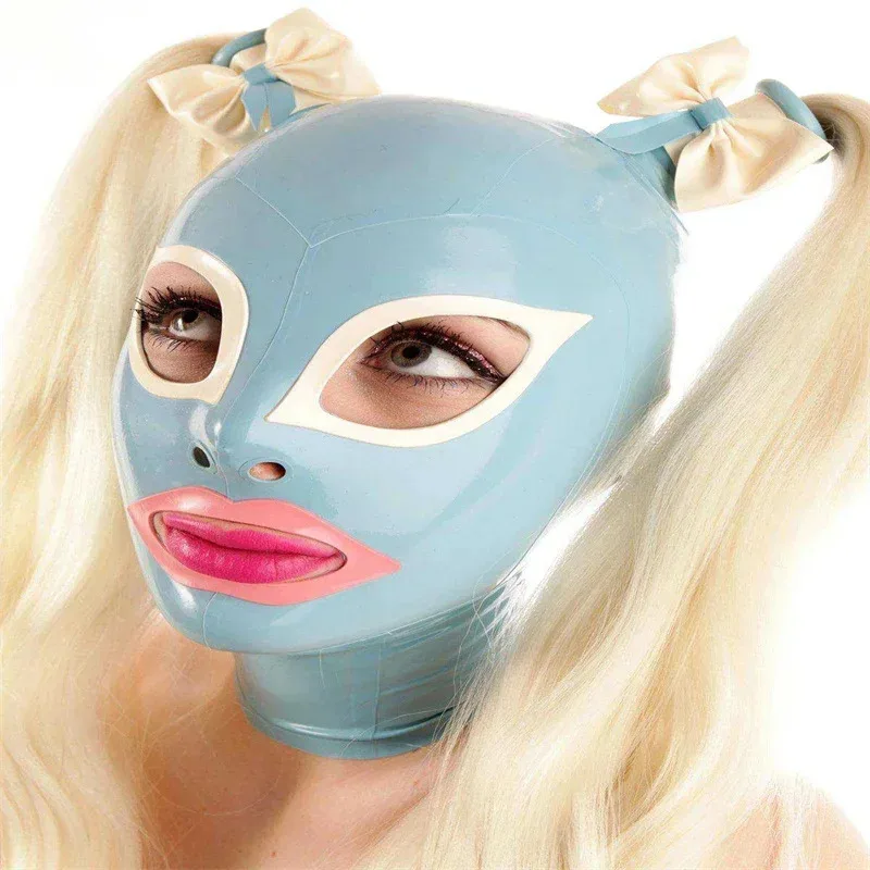 CyHandmade Latex Hood Rubber Mask with 2 Wigs Back Zipper Y2R9Y8N1 Lake Blue with White Open Eye Mouth for Women
CyHandmade Latex Hood Rubber Mask with 2 Wigs Back Zipper Y2R9Y8N1 Lake Blue with White Open Eye Mouth for Women