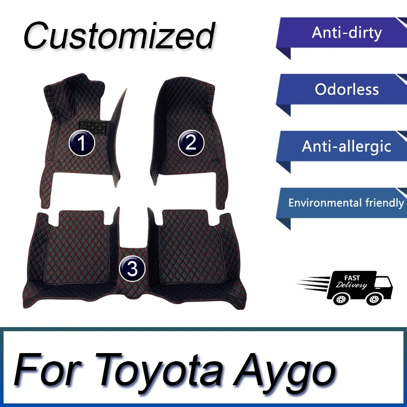 Автомобильный роскошный кожаный напольный коврик на заказ для Toyota Aygo 2014 2015 2016 2017 2018, автомобильный коврик, полный комплект, женские водонепроницаемые аксессуары
Автомобильный роскошный кожаный напольный коврик на заказ для Toyota Aygo 2014 2015 2016 2017 2018, автомобильный коврик, полный комплект, женские водонепроницаемые аксессуары
