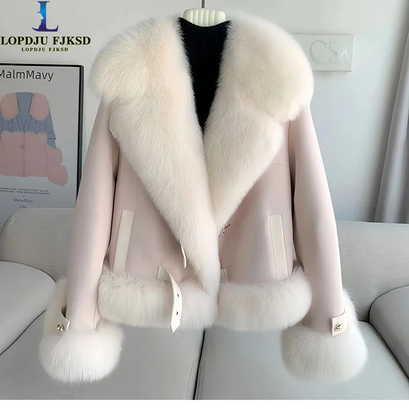 Long Suede Coats for Women, Large Fur Collar Jacket, Loose Overcoat, White Goose Down Jacket, Female Clothes, New, Winter
Long Suede Coats for Women, Large Fur Collar Jacket, Loose Overcoat, White Goose Down Jacket, Female Clothes, New, Winter