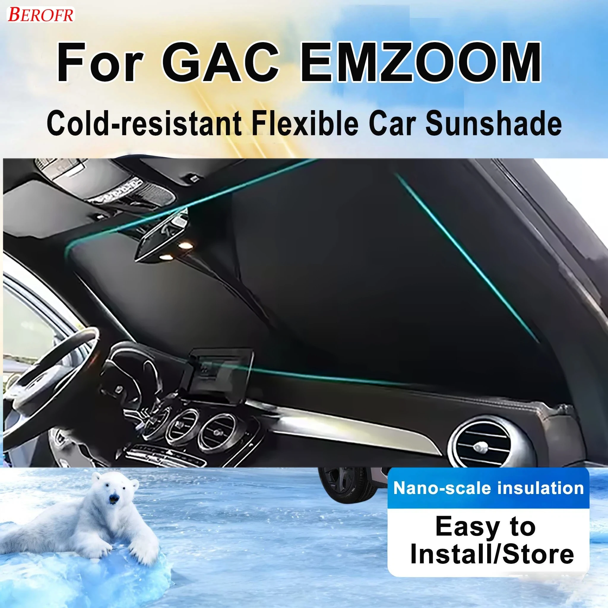 For GAC EMZOOM 2025-2026 Car Windshield Sunshade Cover Front Window Sun Shade Heat Insulation Summer Auto Accessories
For GAC EMZOOM 2025-2026 Car Windshield Sunshade Cover Front Window Sun Shade Heat Insulation Summer Auto Accessories