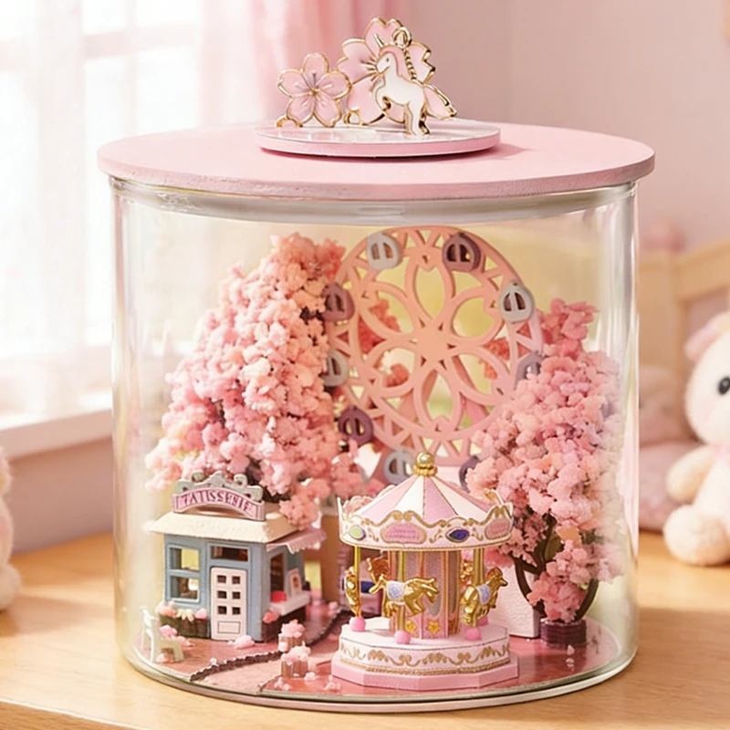 Набор для сборки миниатюрного кукольного домика DIY: Портал «Волшебство сакуры» со светодиодной подсветкой, деревянная цилиндрическая модель дома для детей
Набор для сборки миниатюрного кукольного домика DIY: Портал «Волшебство сакуры» со светодиодной подсветкой, деревянная цилиндрическая модель дома для детей