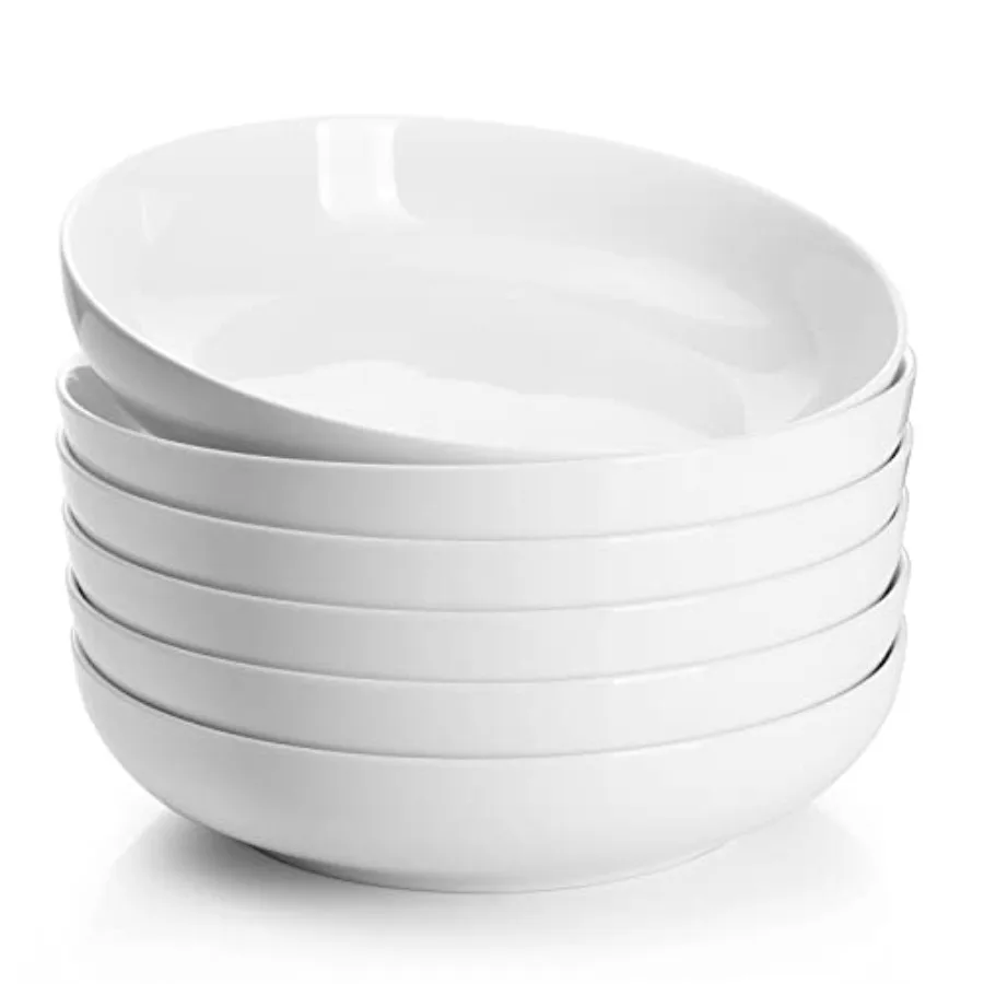 Large Salad Serving Bowls 30 oz Porcelain Pasta Plates Set of 6 Pasta Bowls for Dinner Salad - Microwave Dishwasher
Large Salad Serving Bowls 30 oz Porcelain Pasta Plates Set of 6 Pasta Bowls for Dinner Salad - Microwave Dishwasher