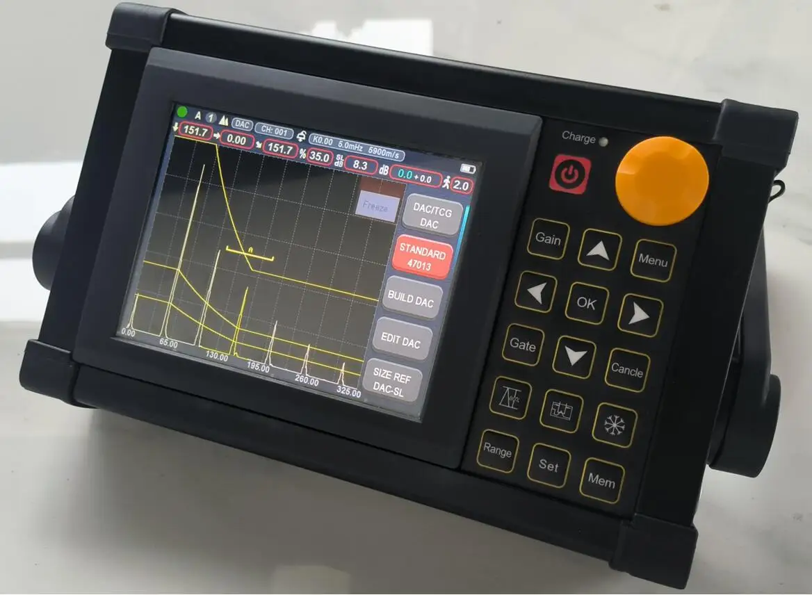 High Quality YFD200plus NDT Portable Ultrasonic Flaw Detector Can scan 0 mm ~10000 mm Automated Display Precise Flaw Location
High Quality YFD200plus NDT Portable Ultrasonic Flaw Detector Can scan 0 mm ~10000 mm Automated Display Precise Flaw Location