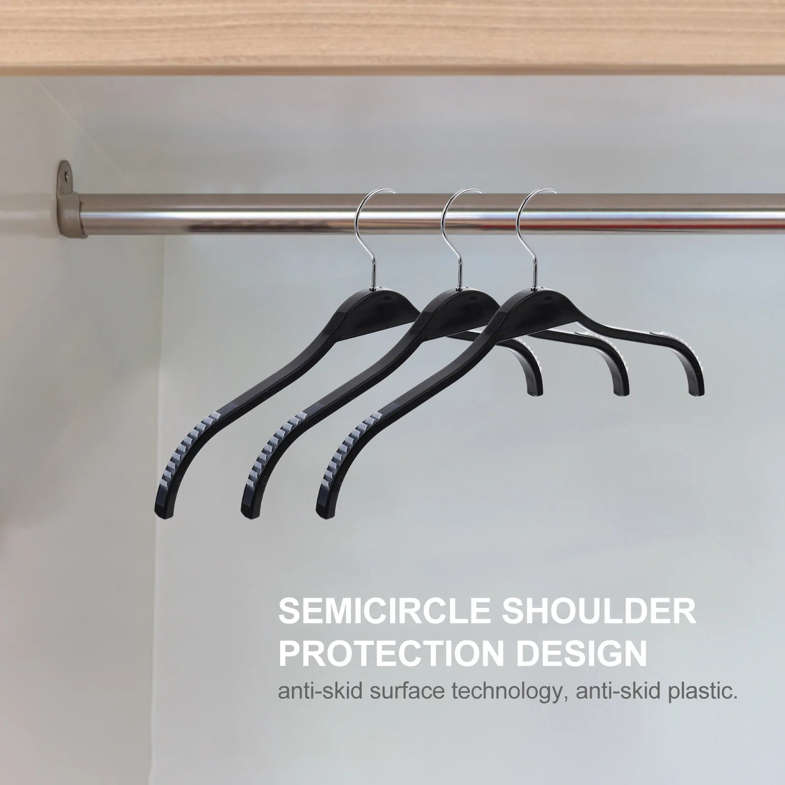 1Set Traceless Clothes Hangers Plastic Coat Hangers Semicircle Shoulder Protection Anti-Skid Surface Plastic Coat Hanger
1Set Traceless Clothes Hangers Plastic Coat Hangers Semicircle Shoulder Protection Anti-Skid Surface Plastic Coat Hanger