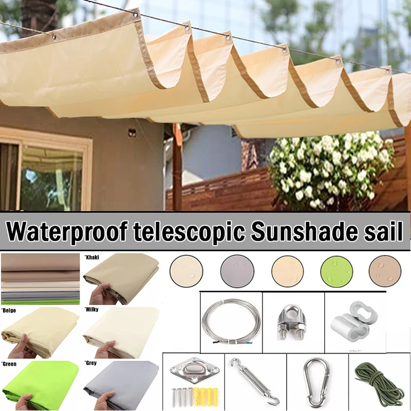 Width 1 meter retractable sunshade swimming pool outdoor pavilion awning punched waterproof sunshade sail garden pavilion
Width 1 meter retractable sunshade swimming pool outdoor pavilion awning punched waterproof sunshade sail garden pavilion