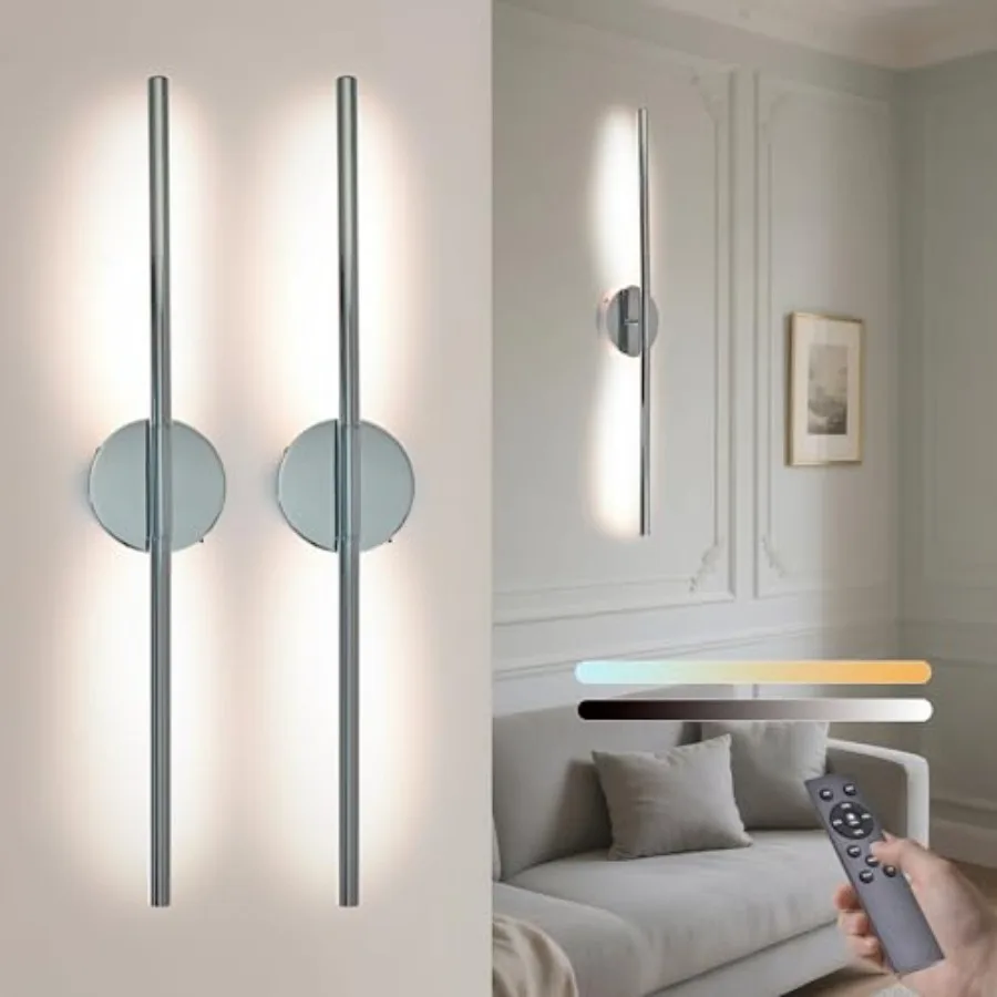 Wireless Wall Sconces Set of 2 Battery Operated Wall Lights with Remote Control 360°Rotate Dimmable led Wall Lamp for Living Ro
Wireless Wall Sconces Set of 2 Battery Operated Wall Lights with Remote Control 360°Rotate Dimmable led Wall Lamp for Living Ro