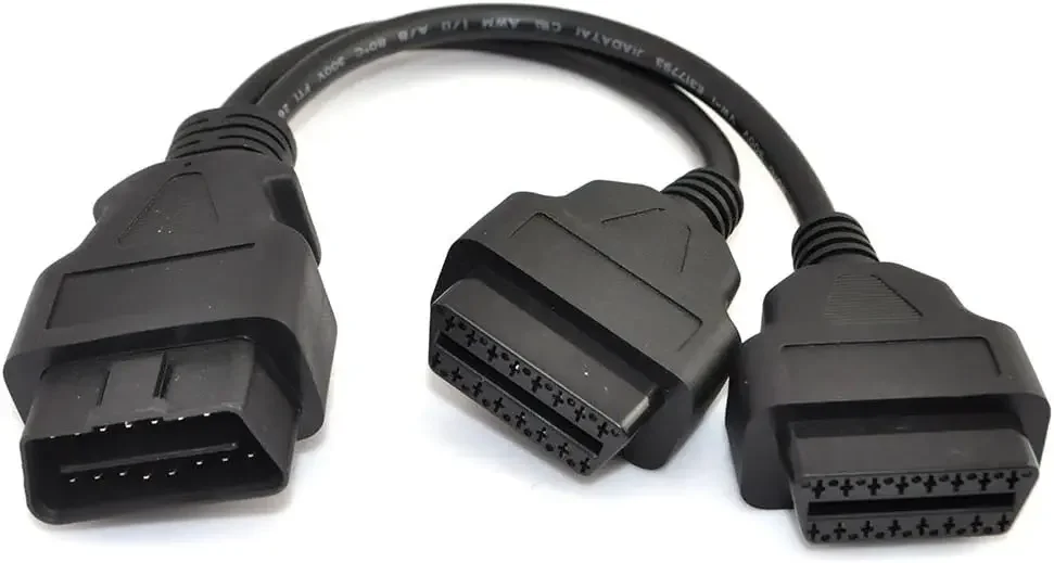OBD2 Splitter Y Cable 12in 16 Pin Male to Dual Female Adapter for Diagnostic Tools
OBD2 Splitter Y Cable 12in 16 Pin Male to Dual Female Adapter for Diagnostic Tools
