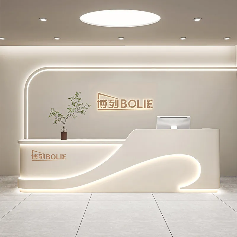Storage Luxury Reception Desk Modern Display Salon Beauty Reception Desk Italian Nordic Escrivaninha Commercial Furniture
Storage Luxury Reception Desk Modern Display Salon Beauty Reception Desk Italian Nordic Escrivaninha Commercial Furniture
