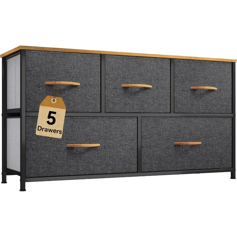 Dresser TV Stand, Fabric Tower with 5 Drawers, Dresser for Bedroom, Storage Tower, Chest of Drawers for Closet
Dresser TV Stand, Fabric Tower with 5 Drawers, Dresser for Bedroom, Storage Tower, Chest of Drawers for Closet