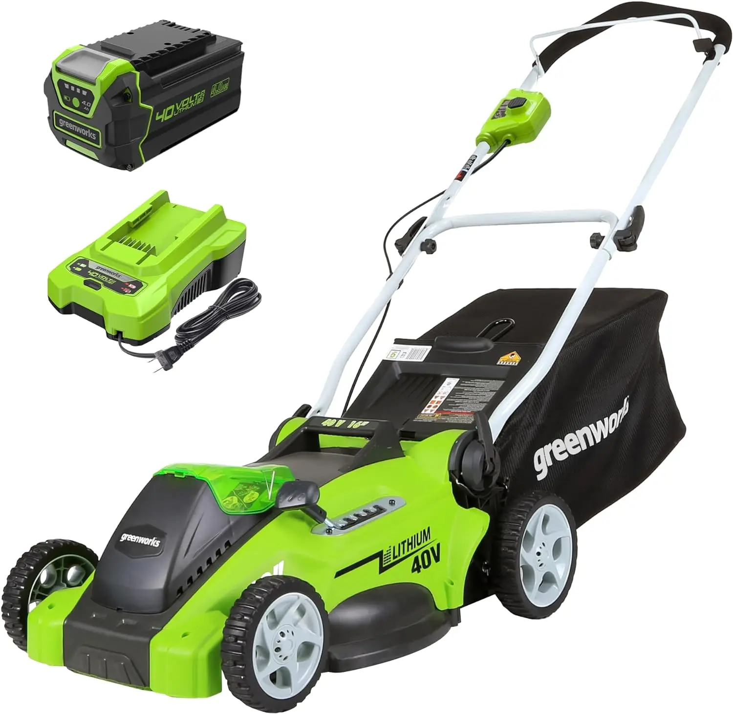 40V 16" Cordless (Push) Lawn Mower (75+ Compatible Tools), 4.0Ah Battery and Charger Included
40V 16" Cordless (Push) Lawn Mower (75+ Compatible Tools), 4.0Ah Battery and Charger Included