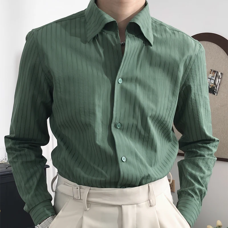 Italian Style Slim Fit Casual Vintage Striped Shirt Long Sleeve Collar Fashionable Elegant Gentleman's Fashion
Italian Style Slim Fit Casual Vintage Striped Shirt Long Sleeve Collar Fashionable Elegant Gentleman's Fashion