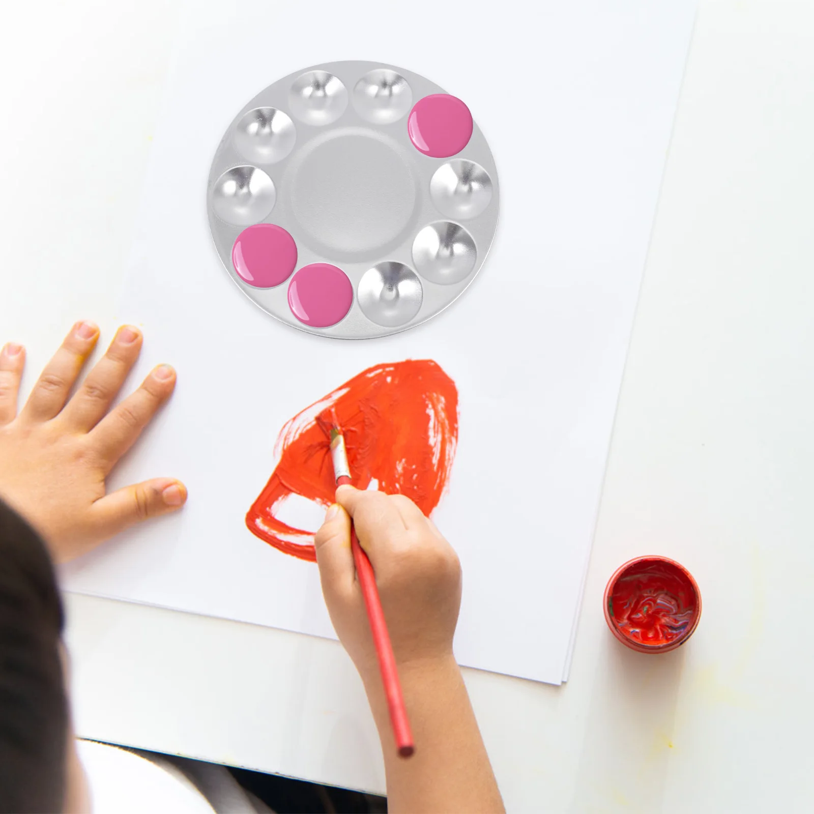 4Pcs Aluminum Pigment Trays Smooth Surface Painting Color Mixer Plate Easy Clean Art Stationery for Sketching Outdoors
4Pcs Aluminum Pigment Trays Smooth Surface Painting Color Mixer Plate Easy Clean Art Stationery for Sketching Outdoors