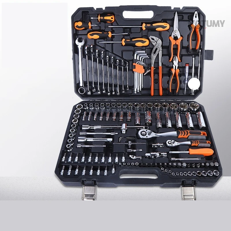142Pcs Car Repair Tools Set Blow Molded Case Tool Box Ratchet Socket Wrench Pliers Screwdriver Combination Maintenance Hand Tool
142Pcs Car Repair Tools Set Blow Molded Case Tool Box Ratchet Socket Wrench Pliers Screwdriver Combination Maintenance Hand Tool