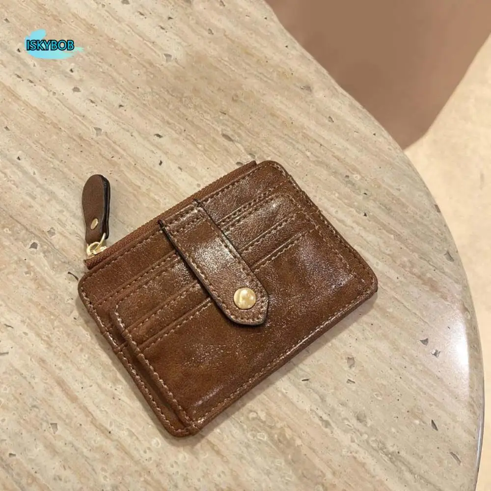 Fashion Design Korean Style Retro Card Bag Multiple Card Slots Wallet Mini Wallet Solid Color PU Zipper Coin Purse Men
Fashion Design Korean Style Retro Card Bag Multiple Card Slots Wallet Mini Wallet Solid Color PU Zipper Coin Purse Men