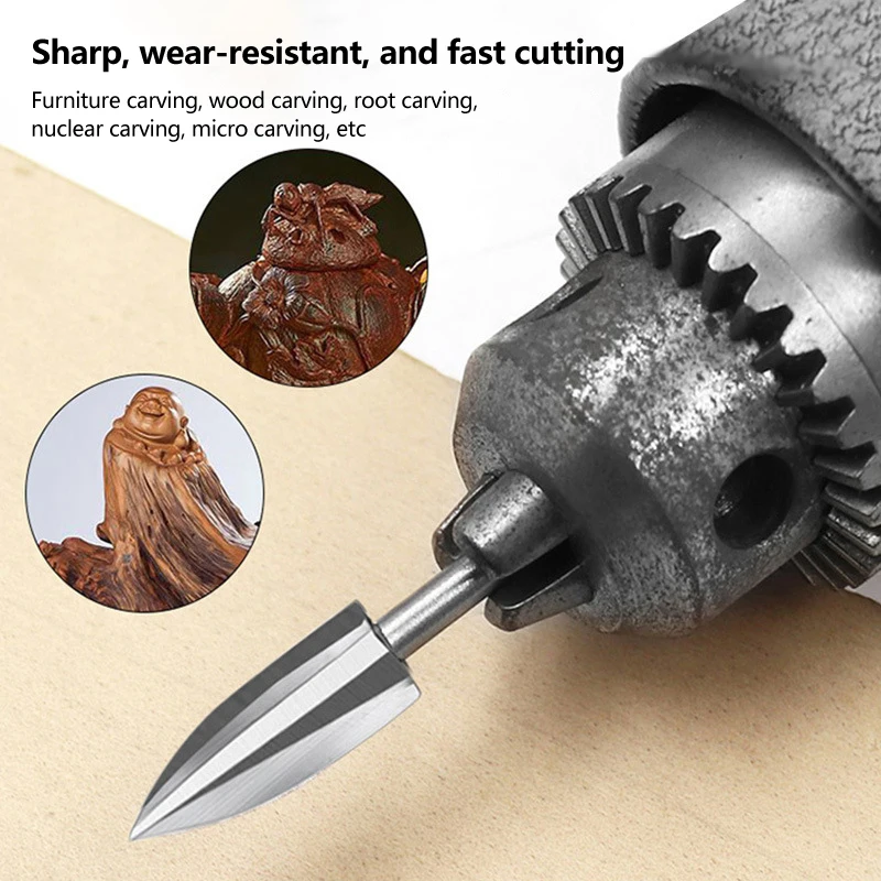 【New】5/6PCS HSS Wood Carving Bit Set For Rotary Tools Precision Engraving Wood Carving, Root Carving, And Nuclear Carving
【New】5/6PCS HSS Wood Carving Bit Set For Rotary Tools Precision Engraving Wood Carving, Root Carving, And Nuclear Carving