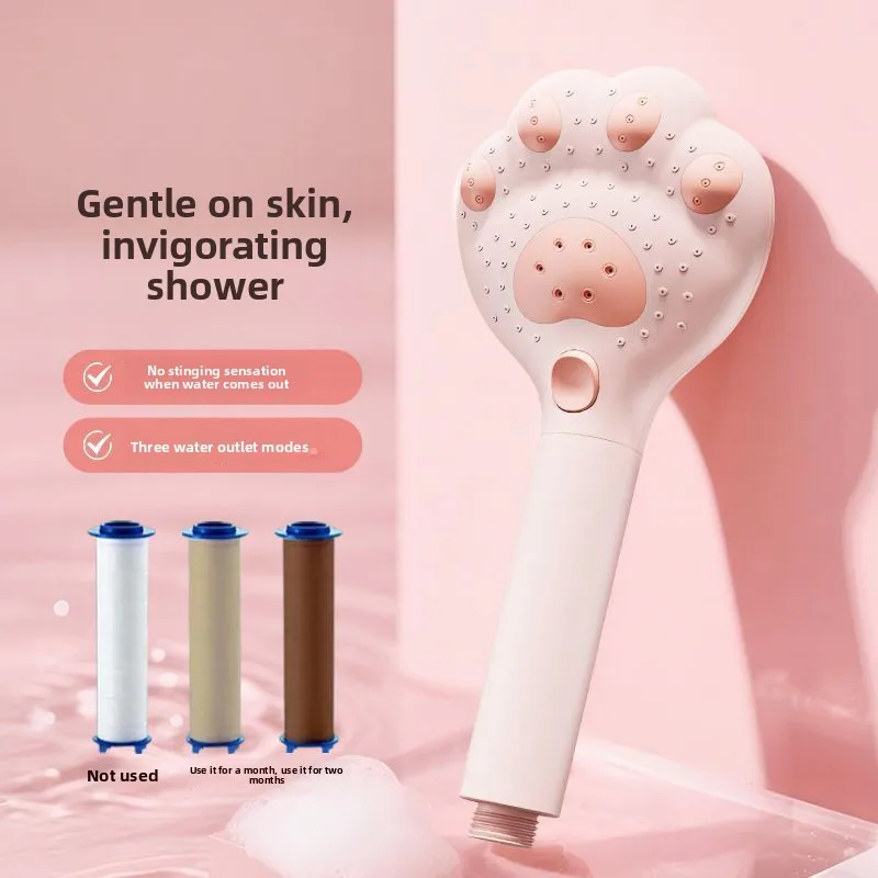 Nozzle Household Cute Cat Paw Filter ShowerHead Bathroom Bath Water Heater Hose Set Cute Wind Shower Bathroom Accessories
Nozzle Household Cute Cat Paw Filter ShowerHead Bathroom Bath Water Heater Hose Set Cute Wind Shower Bathroom Accessories