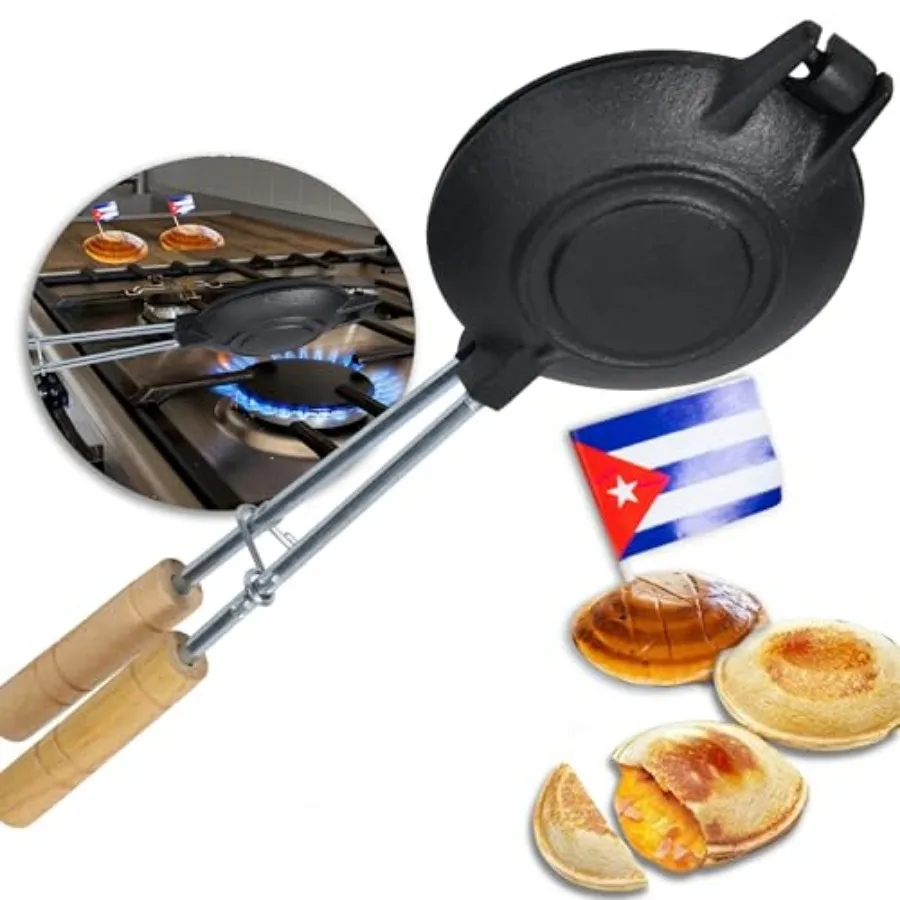 Cast Iron Round Cuban Sandwich Press for Flying Disc Sandwich 5" Traditional Sandwich Maker Wit
Cast Iron Round Cuban Sandwich Press for Flying Disc Sandwich 5" Traditional Sandwich Maker Wit