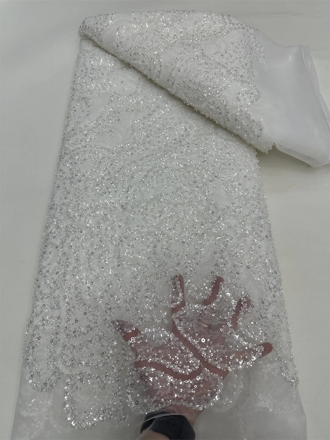Luxury Hand Made Beaded Lace Fabric 2025 African Tulle Lace French Lace Fabric Nigerian Fabric for Party Dress Sewing 5Yards
Luxury Hand Made Beaded Lace Fabric 2025 African Tulle Lace French Lace Fabric Nigerian Fabric for Party Dress Sewing 5Yards