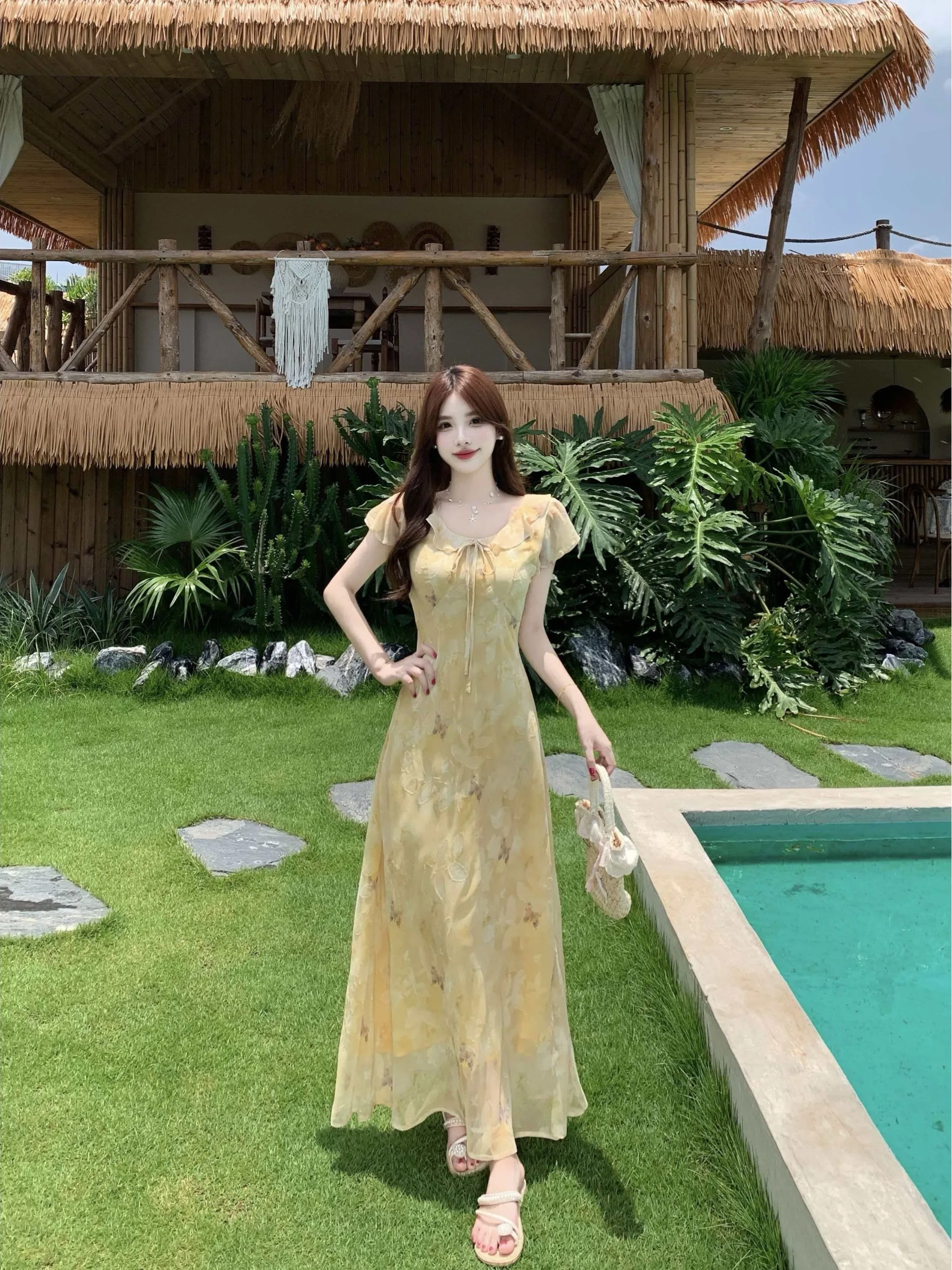 plus Size Summer New Knot Print V-neck Slimming Long Dress Korean Style Commute High Waist A-line Skirt Women's Dress
plus Size Summer New Knot Print V-neck Slimming Long Dress Korean Style Commute High Waist A-line Skirt Women's Dress